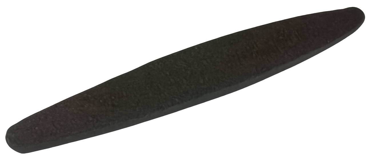 Pedra canoa abrasiva para afiar facas, facões, machados e ferramentas de corte com alto poder de afiação.